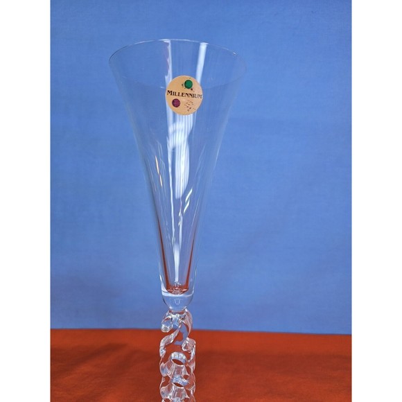 Birthday 2000 Millennium Champagne Flute Crystal Cristal D'arques France - Picture 3 of 13
